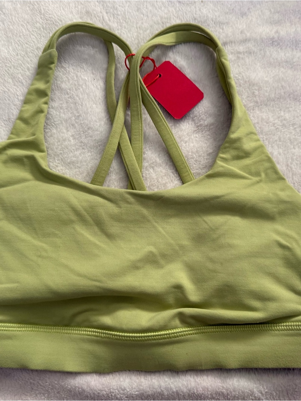 lululemon athletica Light Green Cross-Back Sports Bra